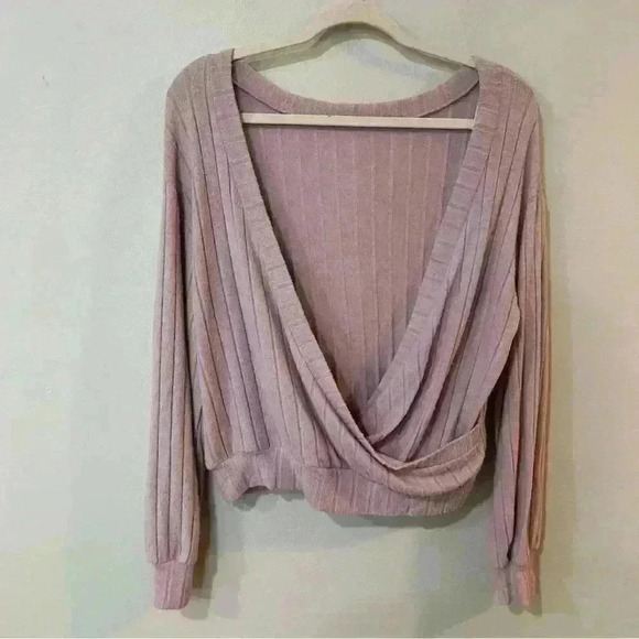 Lulus Knit Open Back Pullover Crewneck Periwinkle Sweater Women’s Size Medium - Picture 1 of 4